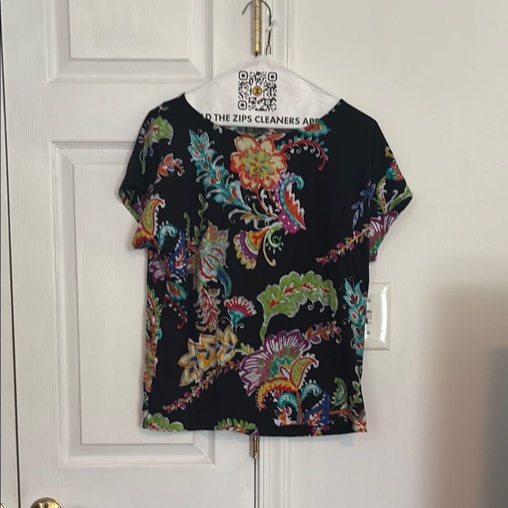 Floral Black Women's Top
